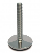 Stainless steel feet – medium load – Stainless steel adjustable feet Ø 120, fixed screw with 5° tilt, medium load